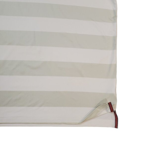 Adidas Golf Polo Shirt Mens Size Medium White Grey Striped Stretch Performance - Picture 4 of 11